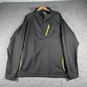 C.E. Schmidt Workwear Mens XL Black Quarter Zip Pullover Jacket Fleece Lined